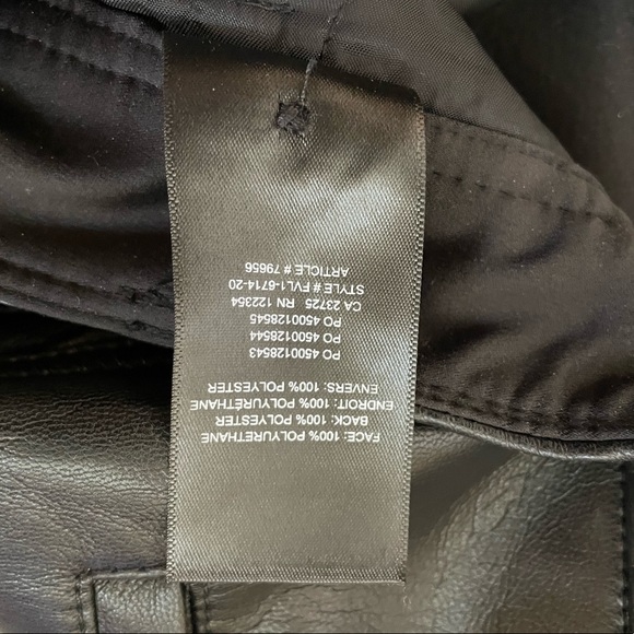 Babaton Vegan Leather Long Wide-Leg Short in Black - Picture 7 of 7